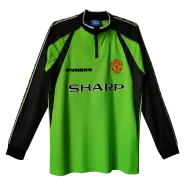 Retro 1998/99 Manchester United Goalkeeper Long Sleeve Soccer Jersey - soccerdeal
