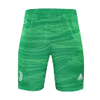 Adidas Juventus Goalkeeper Soccer Shorts 2021/22 - Green - soccerdealshop