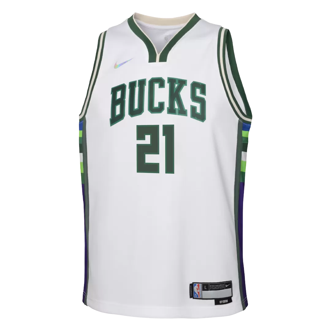 Milwaukee Bucks Jrue Holiday #21 2021/22 Swingman NBA Jersey - City Edition