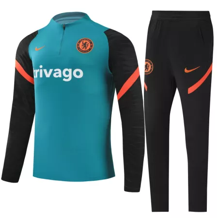 Chelsea Zipper Sweatshirt Kit(Top+Pants) 2021/22 - soccerdeal