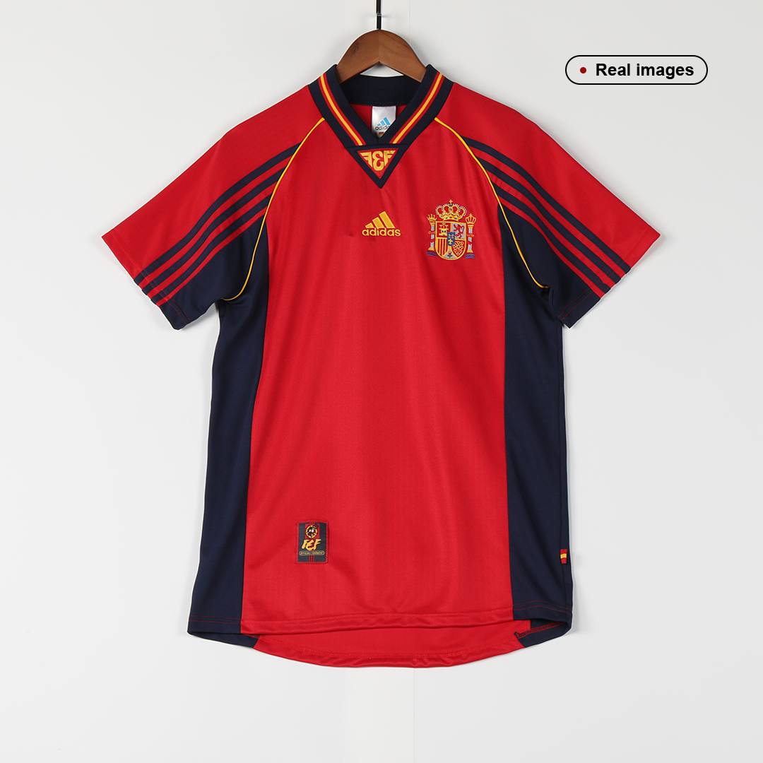 Retro 1998 Spain Home Soccer Jersey - soccerdeal