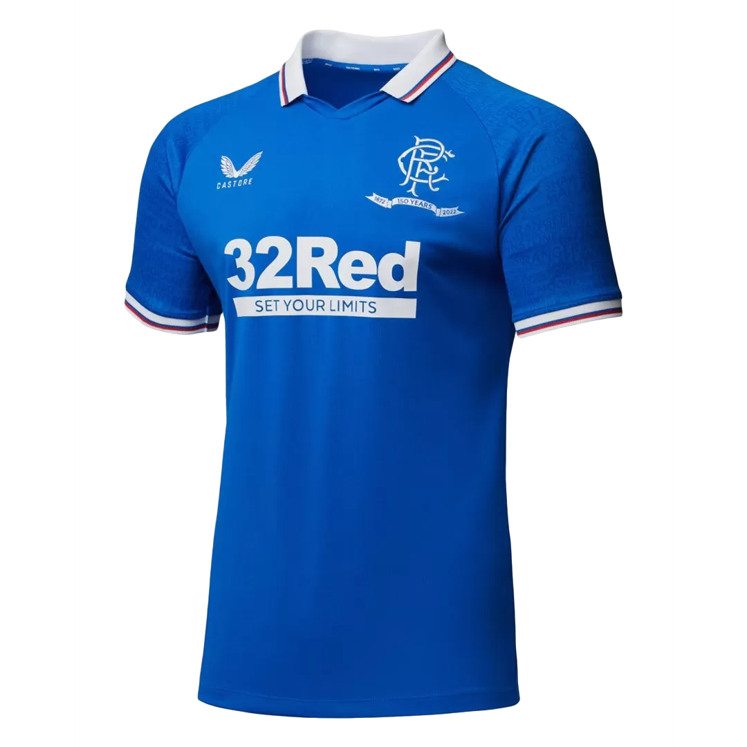 Replica Castore Glasgow Rangers 150th Anniversary Soccer Jersey 2021/22