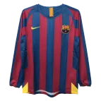 Retro 2005/06 Barcelona Home Long Sleeve Soccer Jersey - soccerdealshop