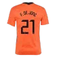 Replica Nike F.DE JONG #21 Netherlands Home Soccer Jersey 2020 - soccerdealshop
