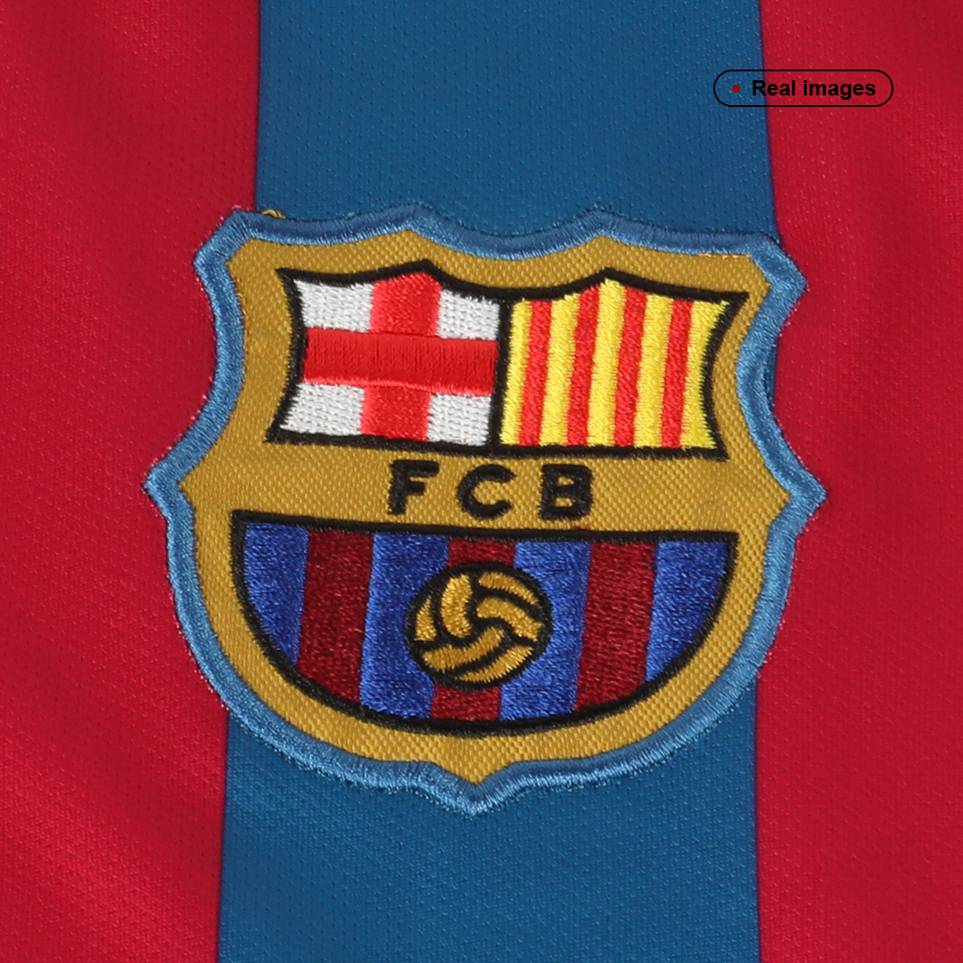 Retro 2005/06 Barcelona Home Long Sleeve Soccer Jersey - soccerdeal
