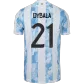 Paulo Dybala #21 Argentina Home Soccer Jersey 2021 - soccerdeal