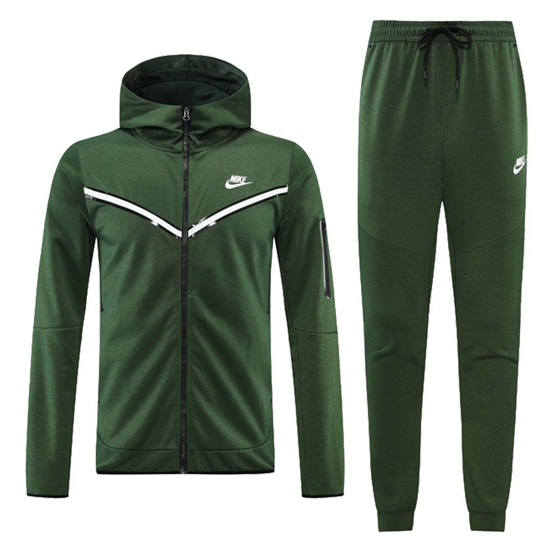 nike logo tracksuit in green