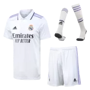 Adidas Real Madrid Home Soccer Jersey Kit(Jersey+Shorts+Socks) 2022/23 - soccerdealshop