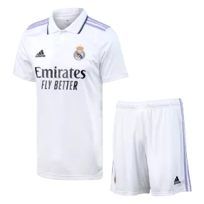 Real Madrid Home Soccer Jersey Kit(Jersey+Shorts) 2022/23 - soccerdeal