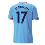 Replica Puma DE BRUYNE #17 Manchester City Home Soccer Jersey 2022/23