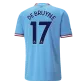 DE BRUYNE #17 Manchester City Home Soccer Jersey 2022/23 - soccerdeal