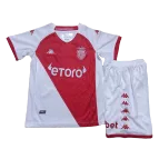 Kid's Kappa AS Monaco FC Home Soccer Jersey Kit(Jersey+Shorts) 2022/23 - soccerdealshop