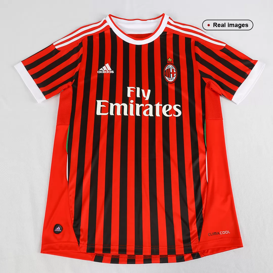 Retro 11/12 AC Milan home Soccer Jersey - Kitsociety