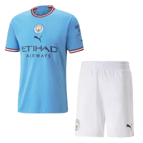 Manchester City Home Soccer Jersey Kit(Jersey+Shorts) 2022/23 - soccerdeal