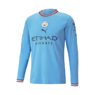 Manchester City Home Long Sleeve Soccer Jersey 2022/23 - soccerdeal