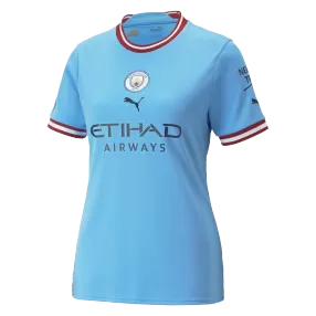 Mcfc Man City Home Jersey 2023/24 with J Alvarez 19 Printing