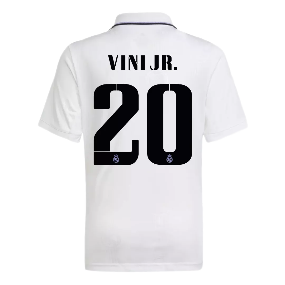 Replica Adidas Vini Jr. #20 Real Madrid Home Soccer Jersey 2022/23