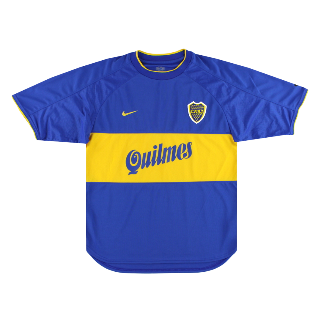 Retro 2000/01 Boca Juniors Home Soccer Jersey - soccerdeal