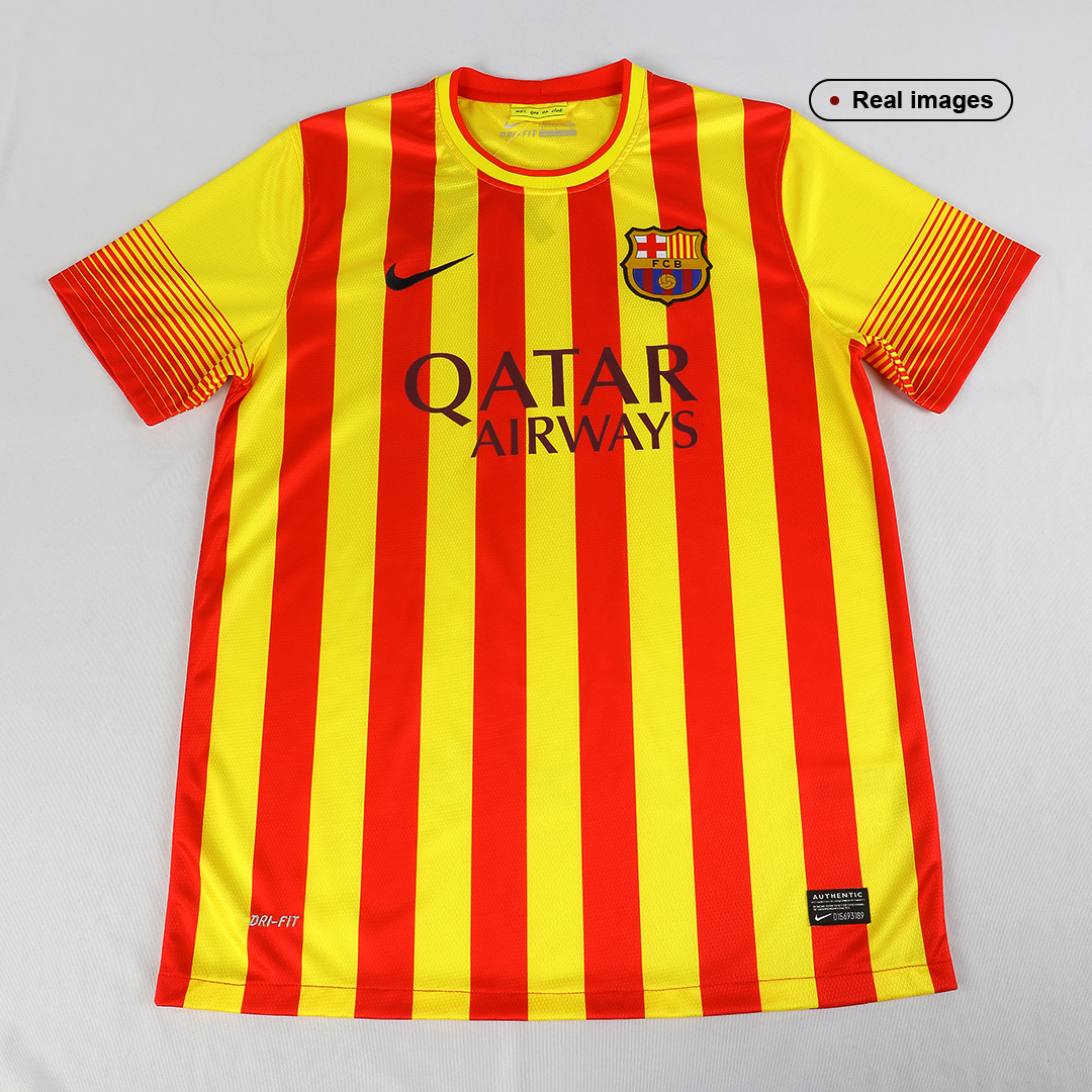 Retro 2013/14 Barcelona Away Soccer Jersey - soccerdeal