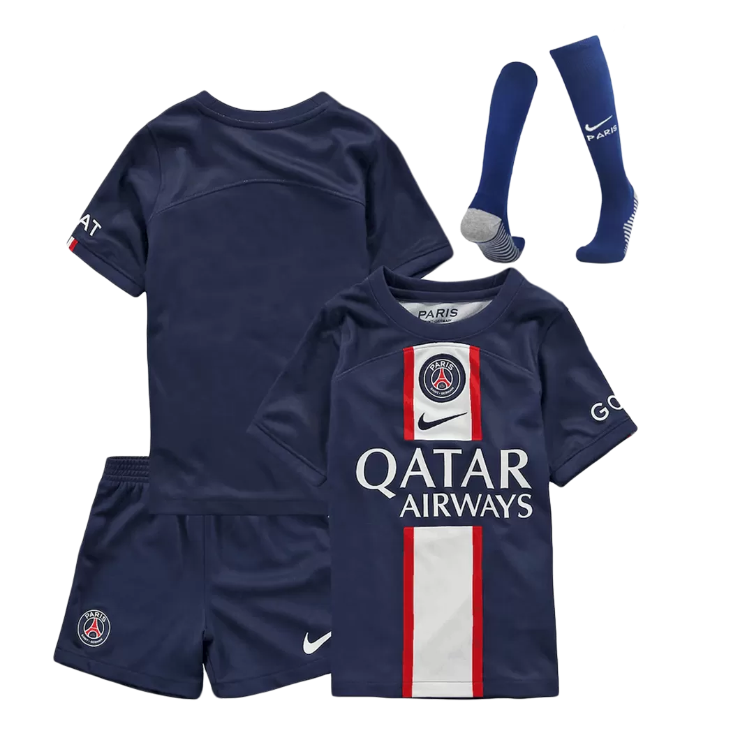 Kid's Nike PSG Home Soccer Jersey Kit(Jersey+Shorts+Socks) 2022/23