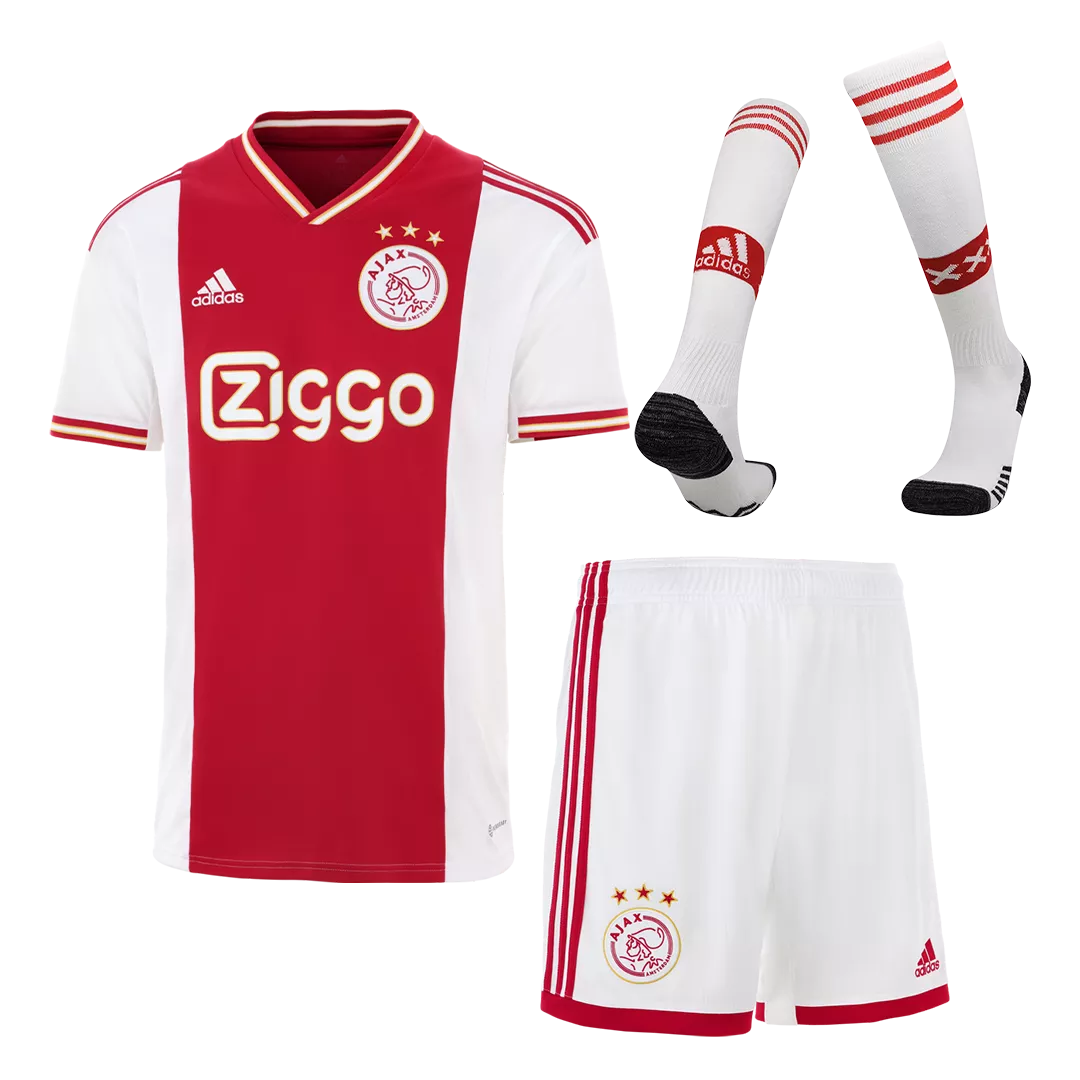 Adidas Ajax Home Soccer Jersey Kit(Jersey+Shorts+Socks) 2022/23