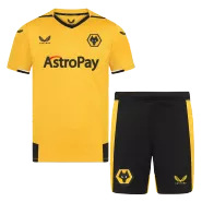 Kid's Adidas Wolverhampton Wanderers Home Soccer Jersey Kit(Jersey+Shorts) 2022/23 - soccerdealshop