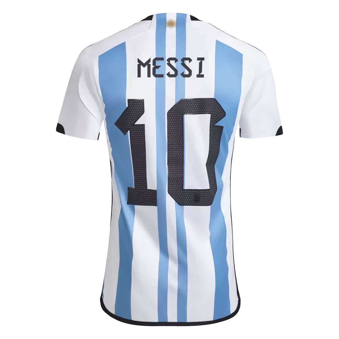 MESSI #10 Argentina 3 Stars Home Soccer Jersey 2022