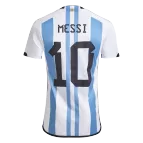 MESSI #10 Argentina 3 Stars Home Soccer Jersey 2022 - soccerdealshop