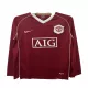Retro 2006/07 Manchester United Home Long Sleeve Soccer Jersey - soccerdeal