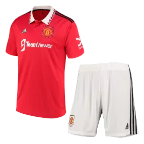 Manchester United Home Soccer Jersey Kit(Jersey+Shorts) 2022/23 - soccerdeal