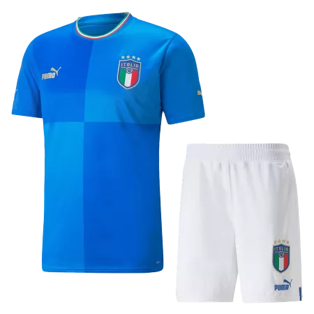 Italy Home Soccer Jersey Kit(Jersey+Shorts) 2022 - soccerdeal
