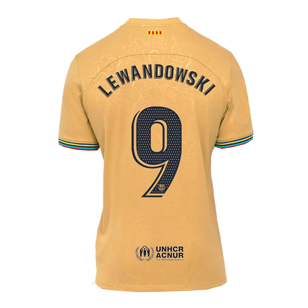 Replica Nike LEWANDOWSKI #9 Barcelona Away Soccer Jersey 2022/23