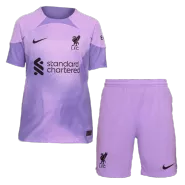 Kid's Nike Liverpool Goalkeeper Soccer Jersey Kit(Jersey+Shorts) 2022/23 - soccerdealshop