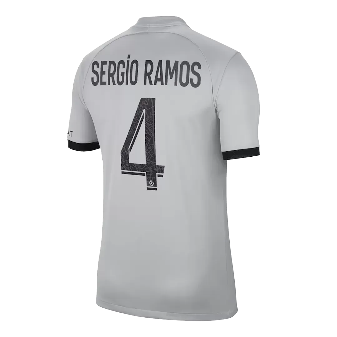 PSG 2021/22 Away Sergio Ramos #4 Jersey Name Set