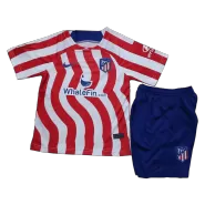 Kid's Nike Atletico Madrid Home Soccer Jersey Kit(Jersey+Shorts) 2022/23 - soccerdealshop
