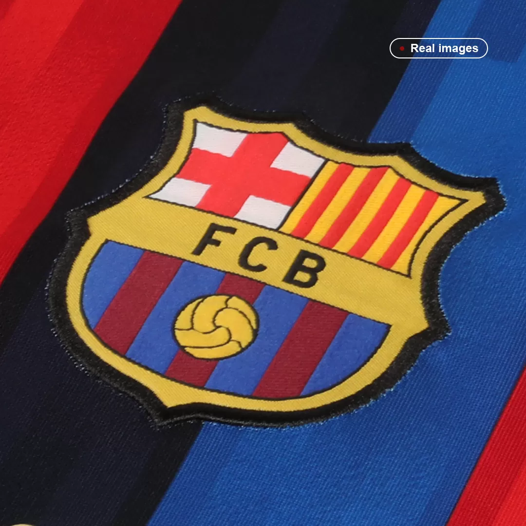 Nike 2022-23 FC Barcelona Home Long-Sleeve Jersey - Obsidian-Sesame