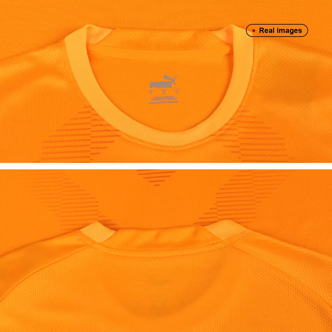 Manchester City Goalkeeper Orange Soccer Jersey Replica Mens 2022