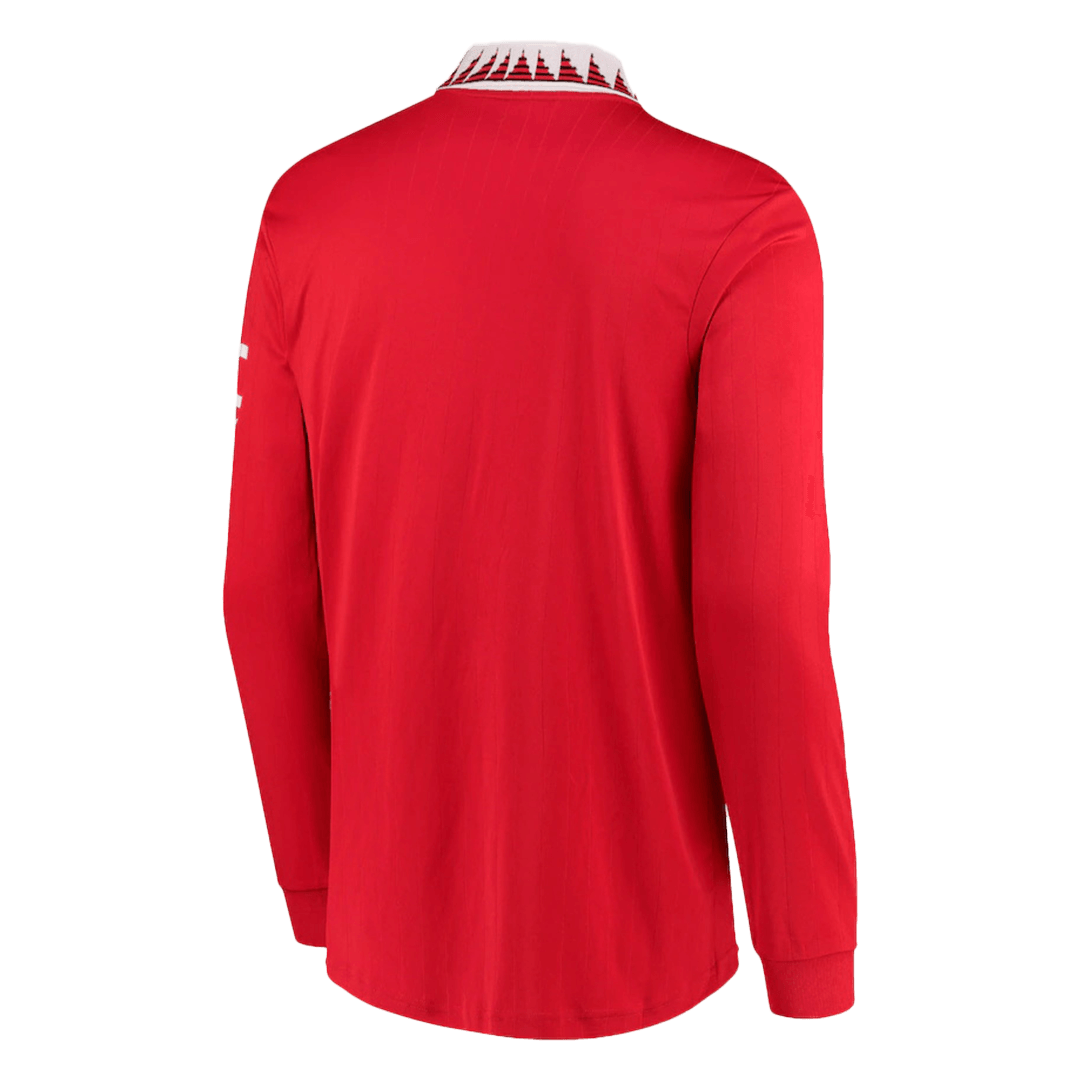 Manchester United Home Long Sleeve Soccer Jersey 2022/23 - soccerdeal