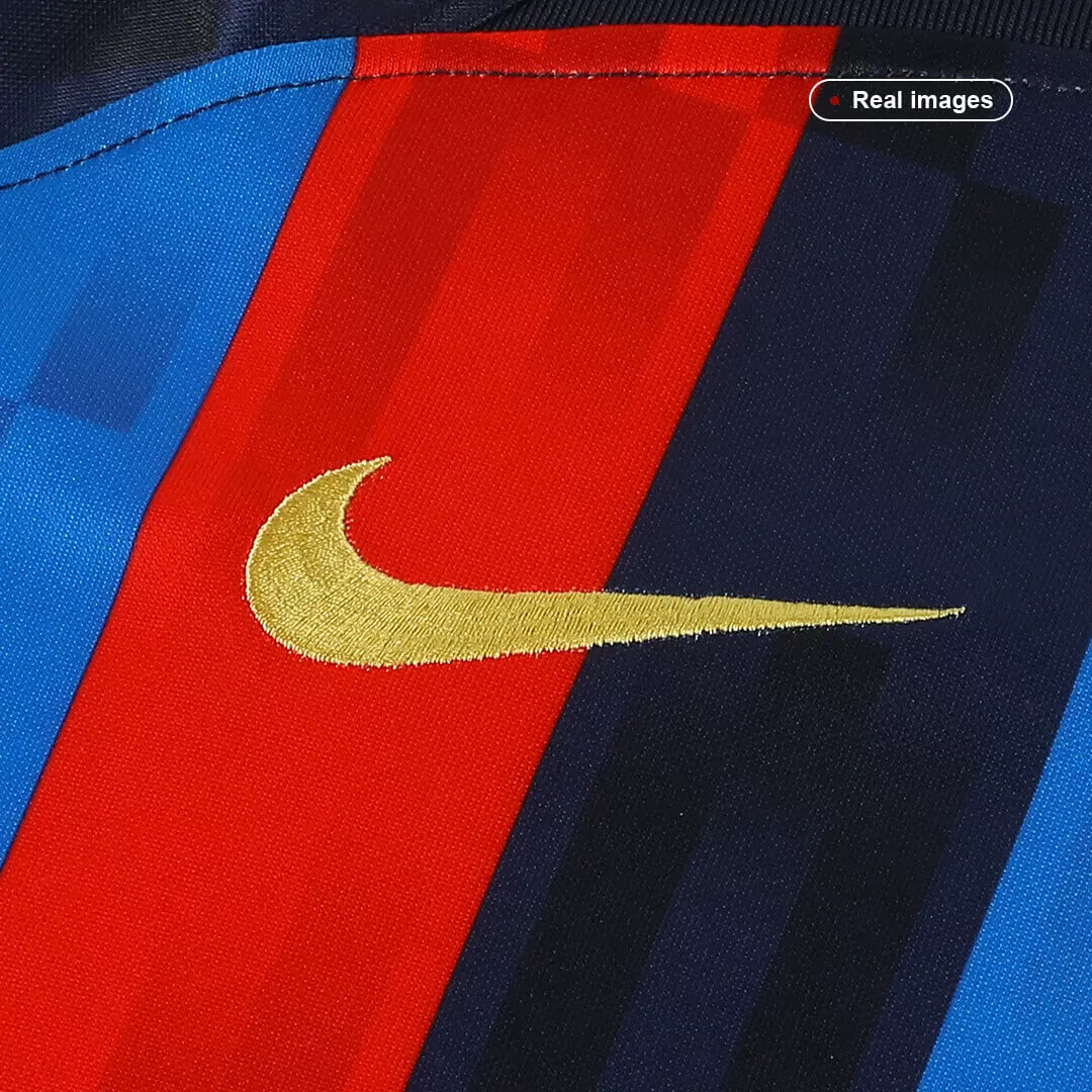 Nike FC Barcelona 21/22 Kids Home Stadium SS Jersey - Soar/Pale Ivory -  Boys Replica