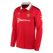 Manchester United Home Long Sleeve Soccer Jersey 2022/23 - soccerdealshop