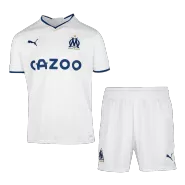Kid's Marseille Home Soccer Jersey Kit(Jersey+Shorts) 2022/23 - soccerdealshop
