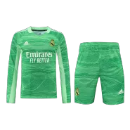 Real Madrid Goalkeeper Long Sleeve Soccer Jersey Kit(Jersey+Shorts) 2021/22 - soccerdealshop