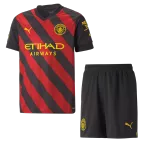 Kid's Manchester City Away Soccer Jersey Kit(Jersey+Shorts) 2022/23 - soccerdealshop