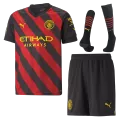 Kid's Manchester City Away Soccer Jersey Kit(Jersey+Shorts+Socks) 2022/23 - soccerdealshop