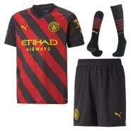 Kid's Manchester City Away Soccer Jersey Kit(Jersey+Shorts+Socks) 2022/23 - soccerdealshop