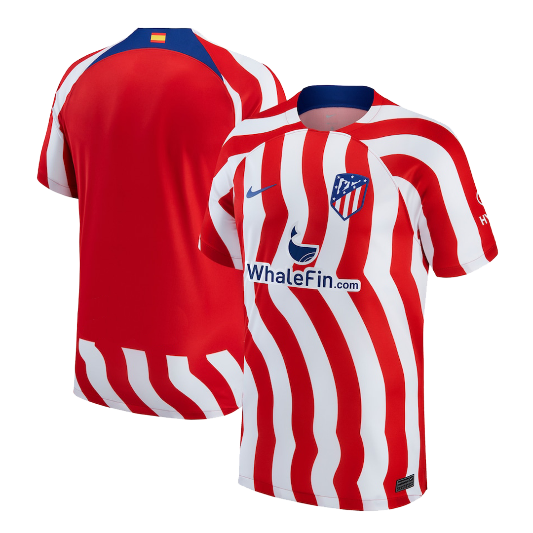 Atletico Madrid Home Soccer Jersey Kit(Jersey+Shorts) 2022/23 - soccerdeal