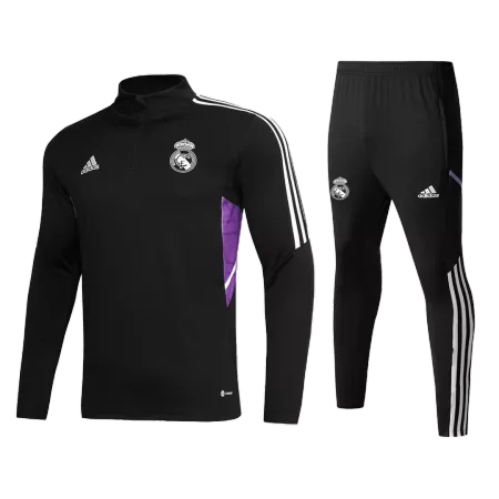 Kid's Real Madrid Zipper Sweatshirt Kit(Top+Pants) 2022/23 - soccerdeal