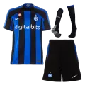 Kid's Inter Milan Home Soccer Jersey Kit(Jersey+Shorts+Socks) 2022/23 - soccerdealshop