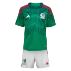 Kid's Adidas Mexico Home Soccer Jersey Kit(Jersey+Shorts) 2022 - soccerdealshop