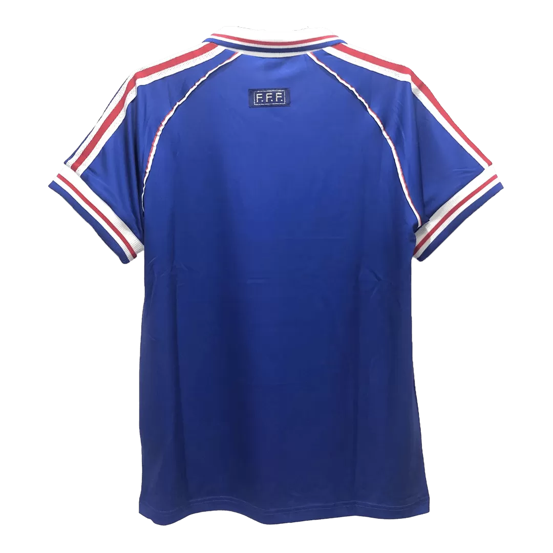 France ZIDANE # 10 Retro World Cup 98 Soccer Home Jersey - Size Medium Men